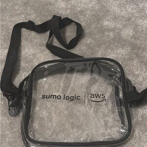 Clear Crossbody Bag with Black Strap